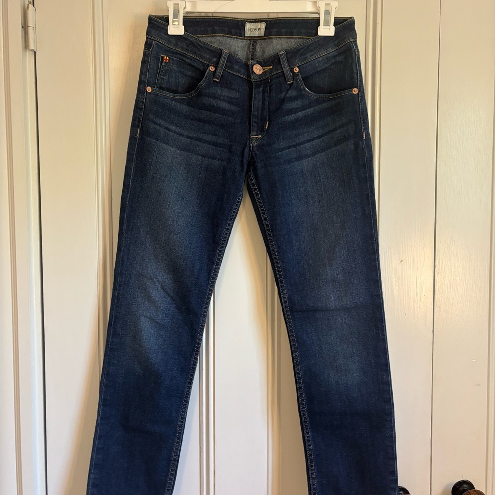 Hudson Jeans Straight Leg in Dark Blue Wash